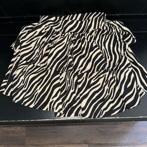 Francesca’s zebra print skirt